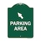 Signmission Parking Area W/ Upper Left Arrow, Green & White Aluminum Sign, 18" x 24", GW-1824-23464 A-DES-GW-1824-23464 - alternate 1
